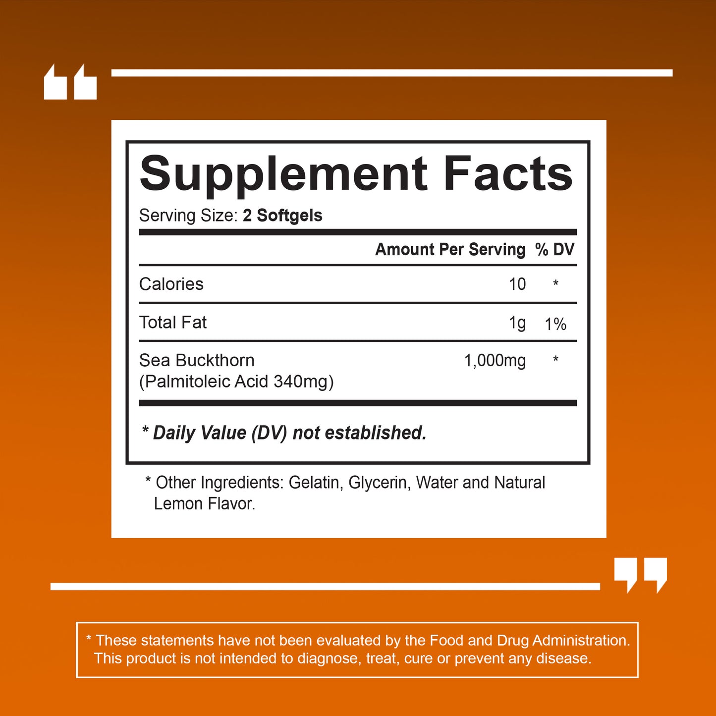 Omega 7 Sea Buckthorn